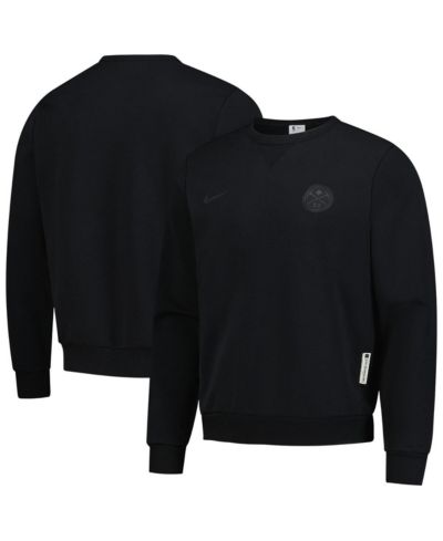 Nike Men's Black Denver Nuggets Authentic Standard Issue Travel Dri-FIT Pullover Sweatshirt