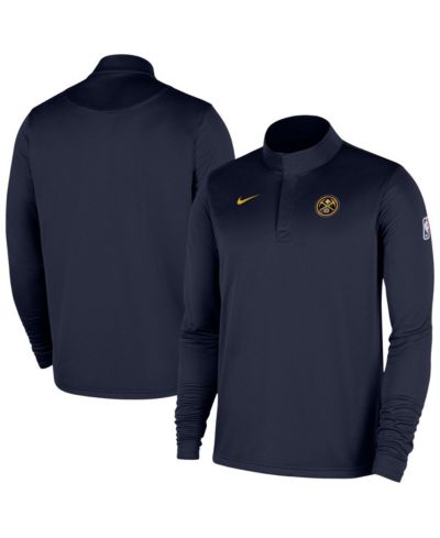 Свитшот Nike Men's Navy Denver Nuggets 2025/26 Authentic Coaches Quarter-Zip Dri-Fit