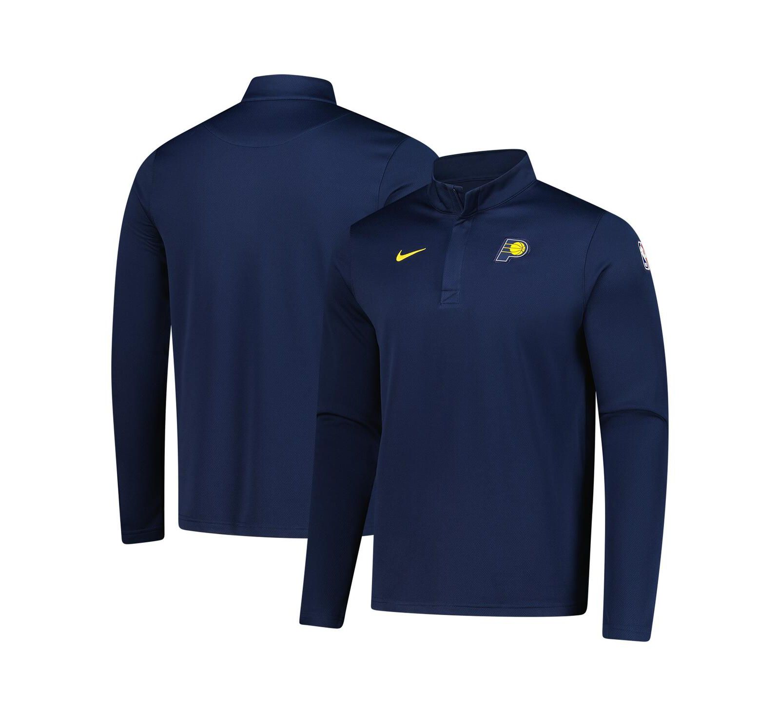 Мужская толстовка Nike Navy Indiana Pacers 2025/26 Authentic Coaches Quarter-Zip Dri-Fit