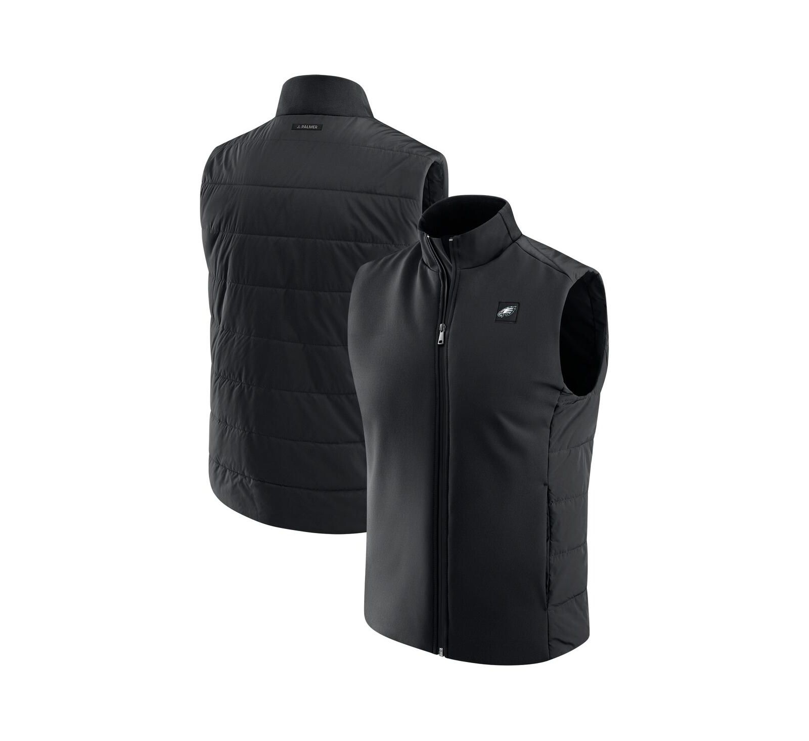 J. Palmer Men's Black Philadelphia Eagles Front Office Full-Zip Vest