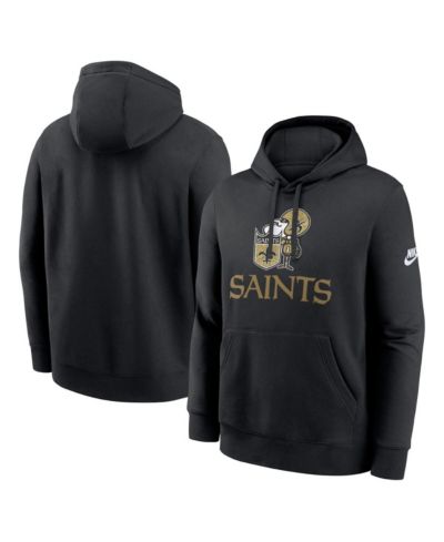 Nike Men's Black New Orleans Saints Best Season Rewind Club Pullover Hoodie