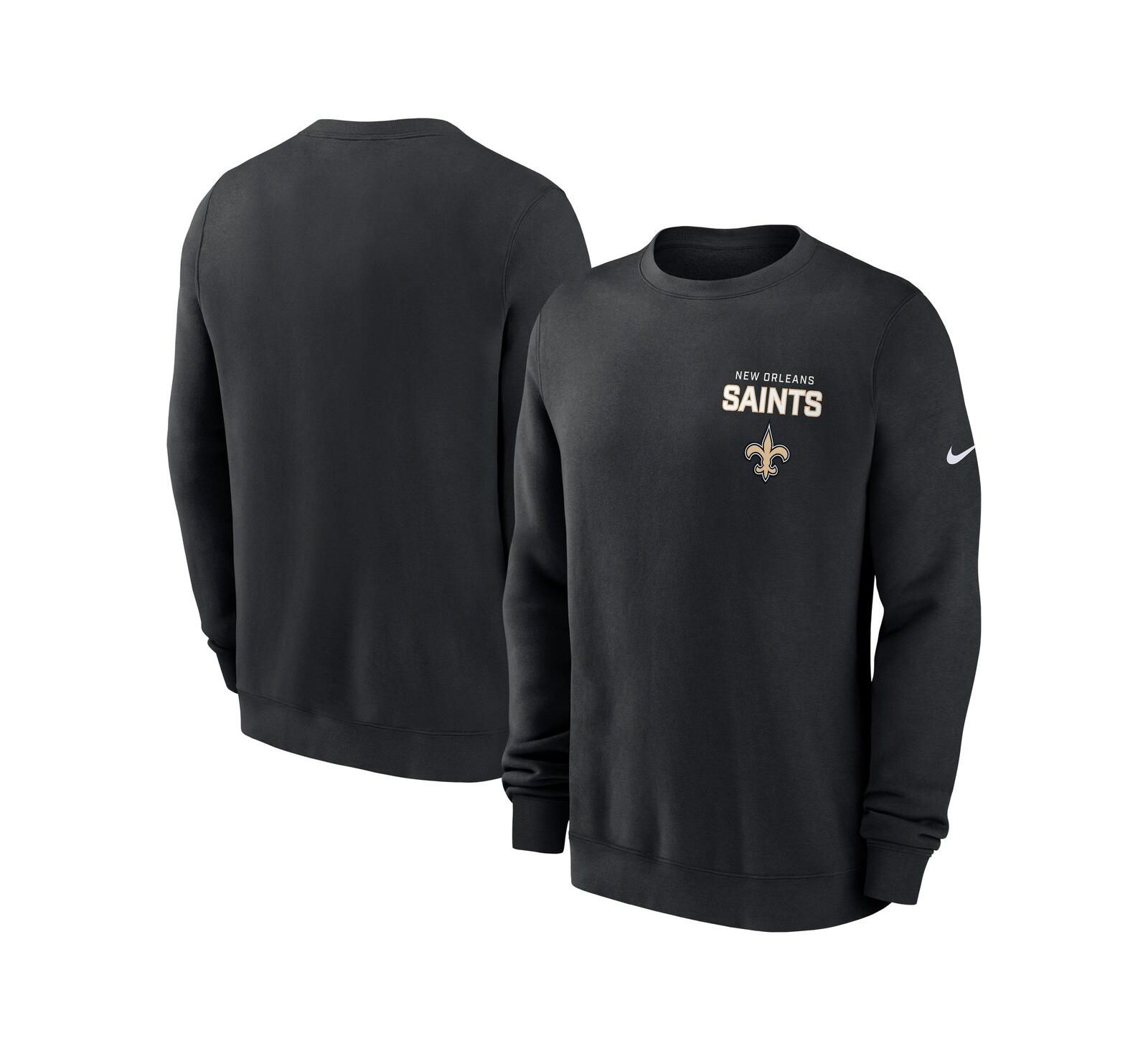 Мужская свитшот Nike Black New Orleans Saints Primetime Club Fleece Pullover