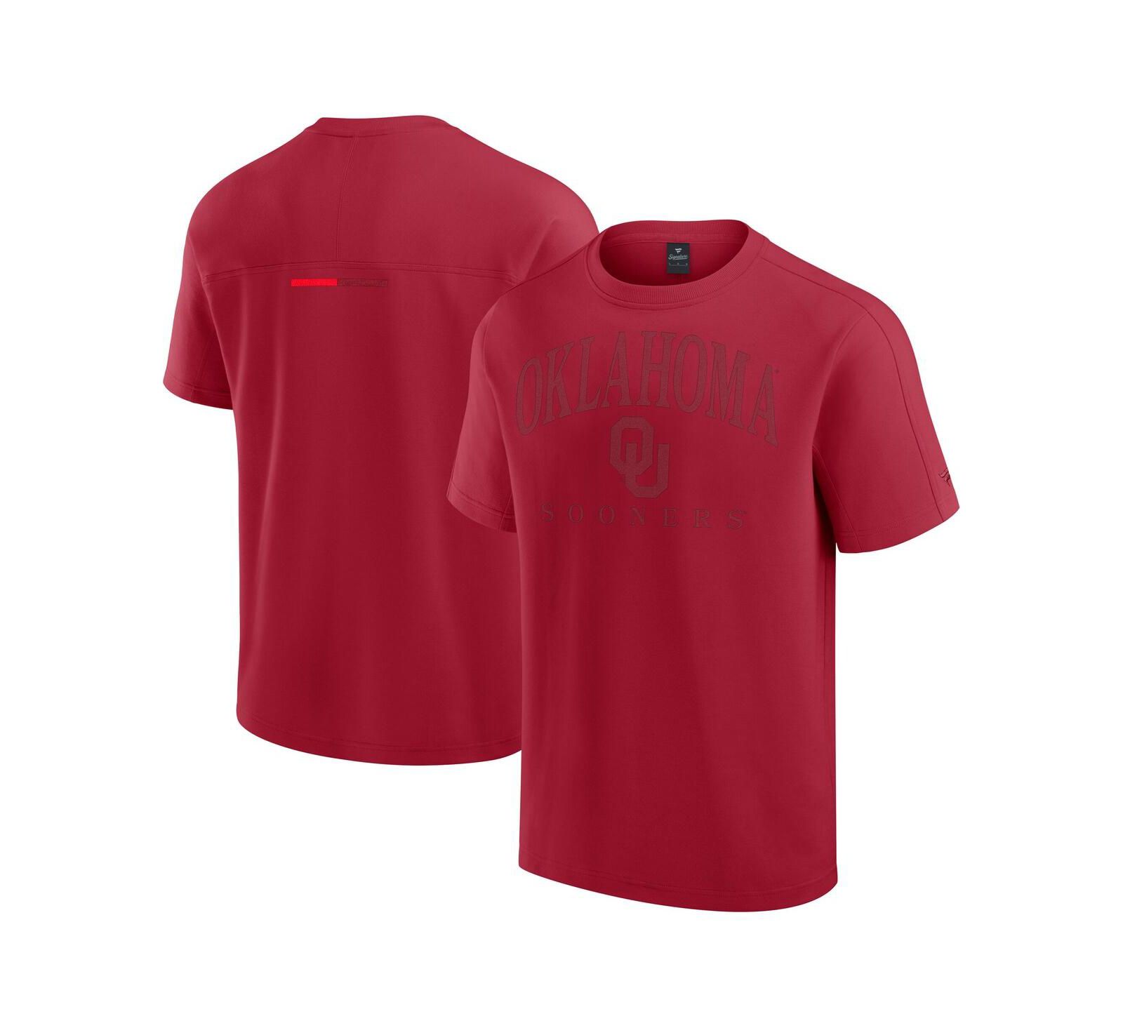 Fanatics Мужская футболка Tri-Blend Oklahoma Sooners, малиновая