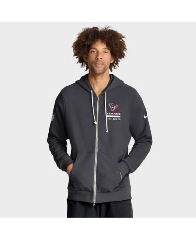 Мужское худи Nike Houston Texans Sideline Standard Issue Utility Player Dri-FIT на молнии, антрацитовый цвет