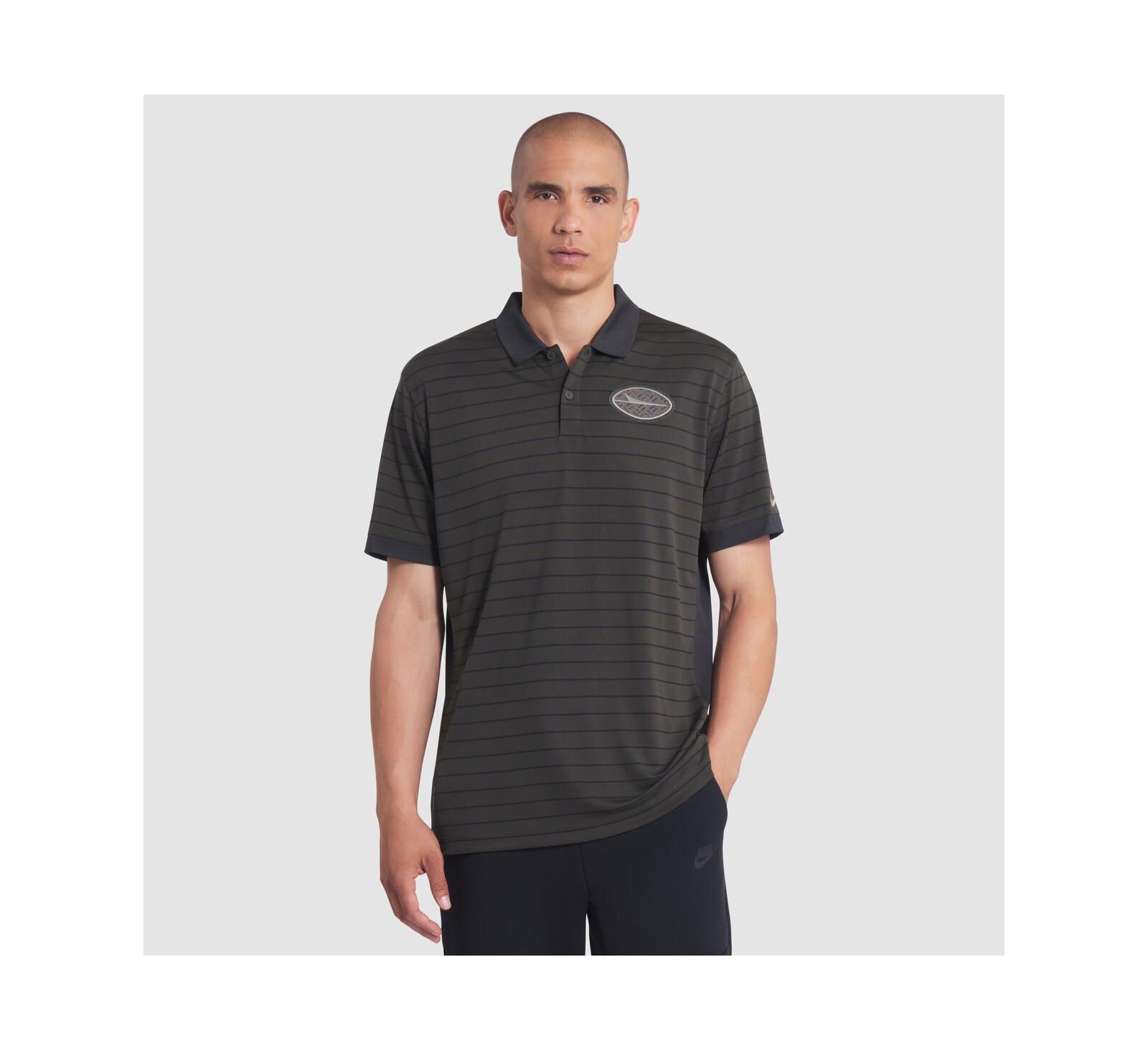 Мужская поло Nike New York Jets 2025 Rivalries Collection Sideline Victory Striped Dri-FIT Gotham Green