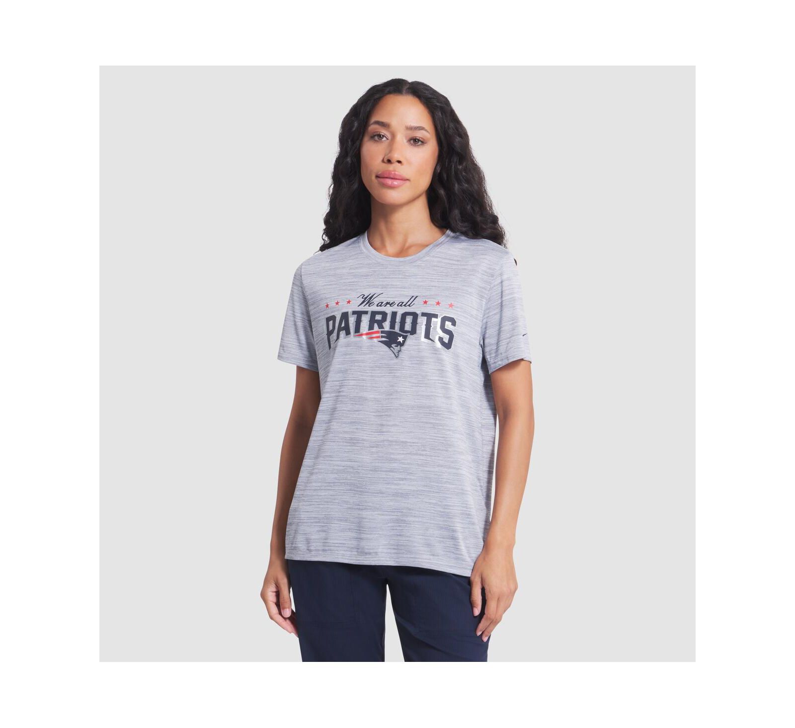 Nike Women's Silver New England Patriots 2025 Rivalries Collection Sideline Velocity Dri-FIT T-Shirt