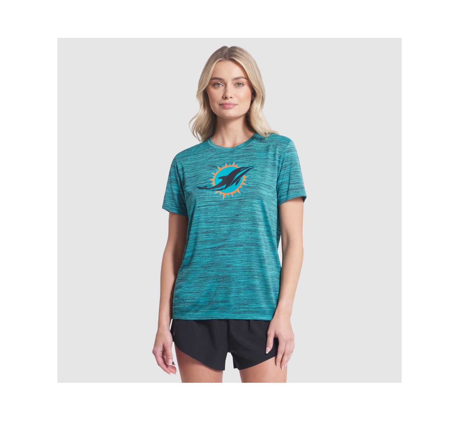 Nike Women's Turbo Green Miami Dolphins 2025 Rivalries Collection Sideline Velocity Dri-FIT T-Shirt