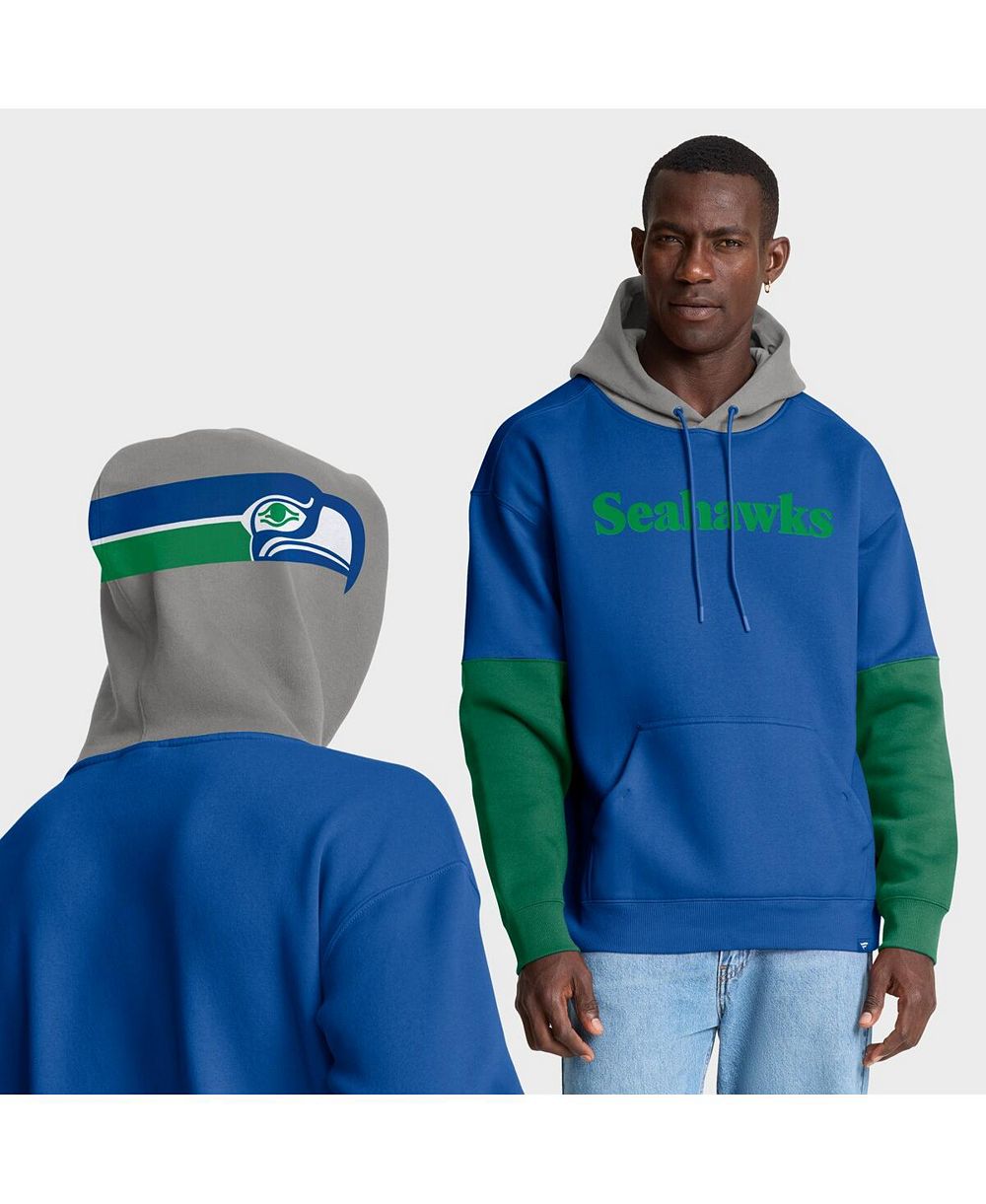 Худи Fanatics Men's Royal Seattle Seahawks Helmet Retro Pullover