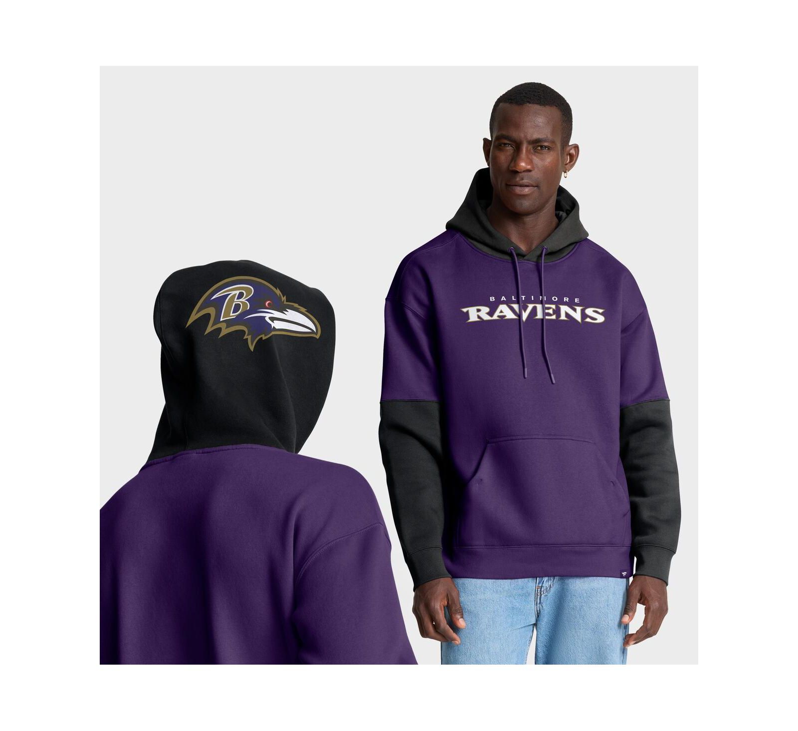Fanatics Men's Purple Baltimore Ravens Helmet Pullover Hoodie