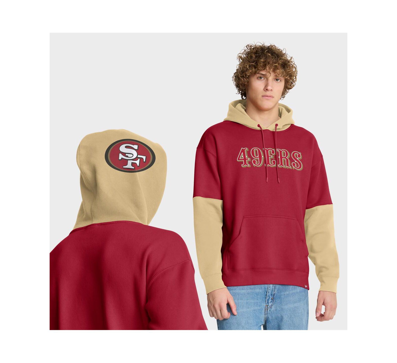 Мужское худи Fanatics Men's Scarlet San Francisco 49ers Helmet Pullover