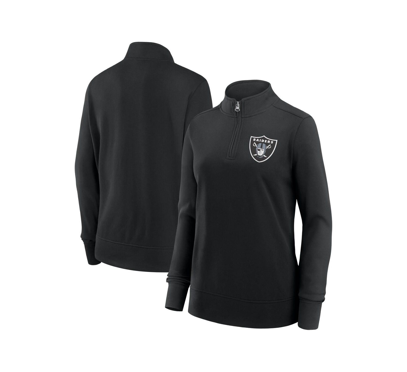 Женская куртка Logo Athletic Las Vegas Raiders Velocity Quarter-Zip черная