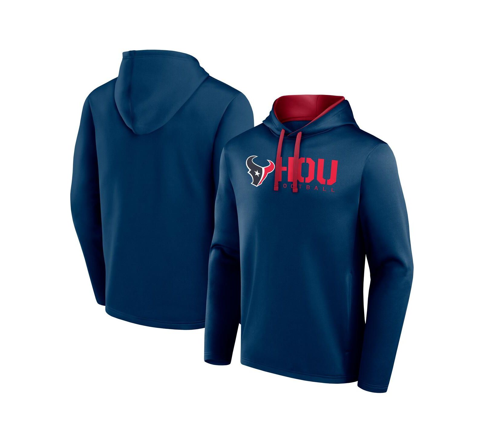 Мужское худи Logo Athletic Navy Houston Texans Head Start Pullover