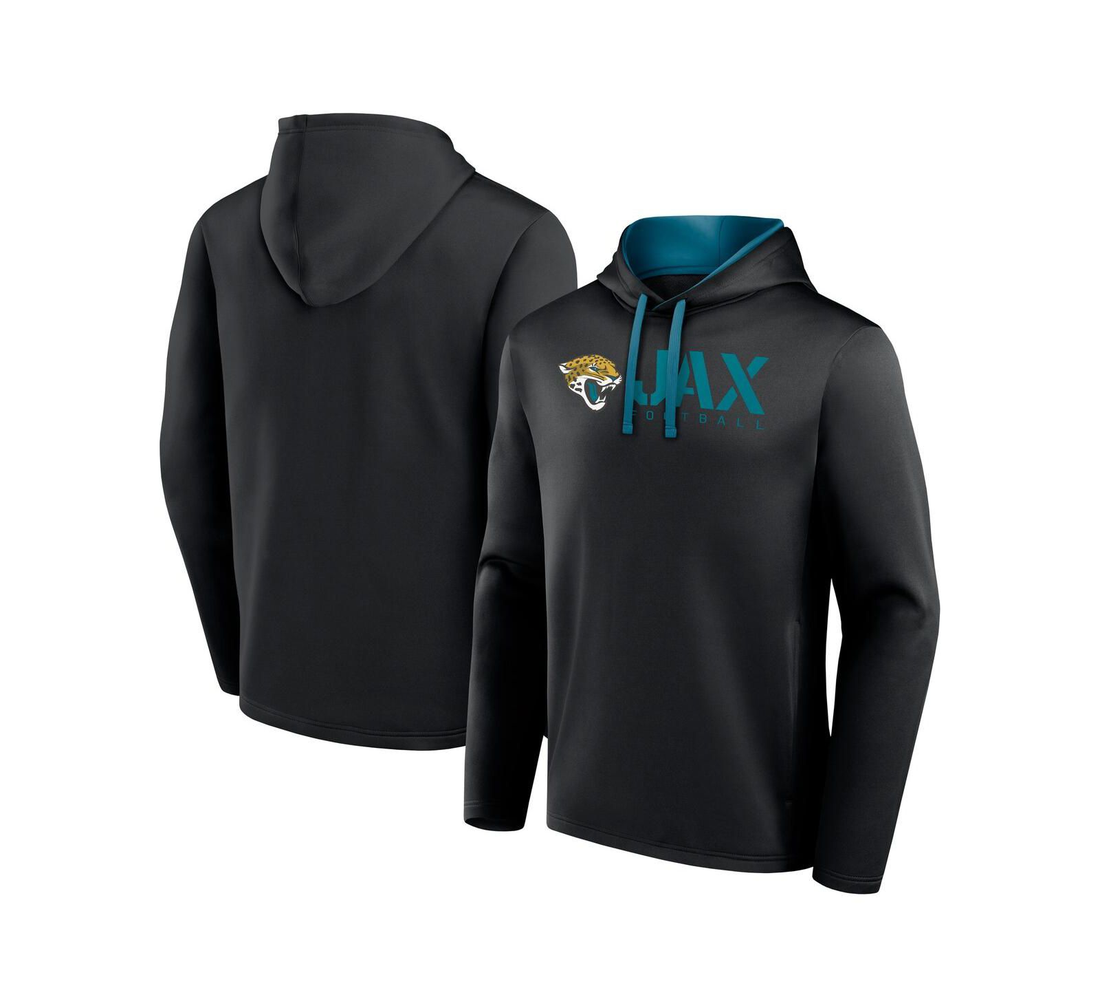 Logo Athletic Men's Black Jacksonville Jaguars Head Start Pullover Hoodie