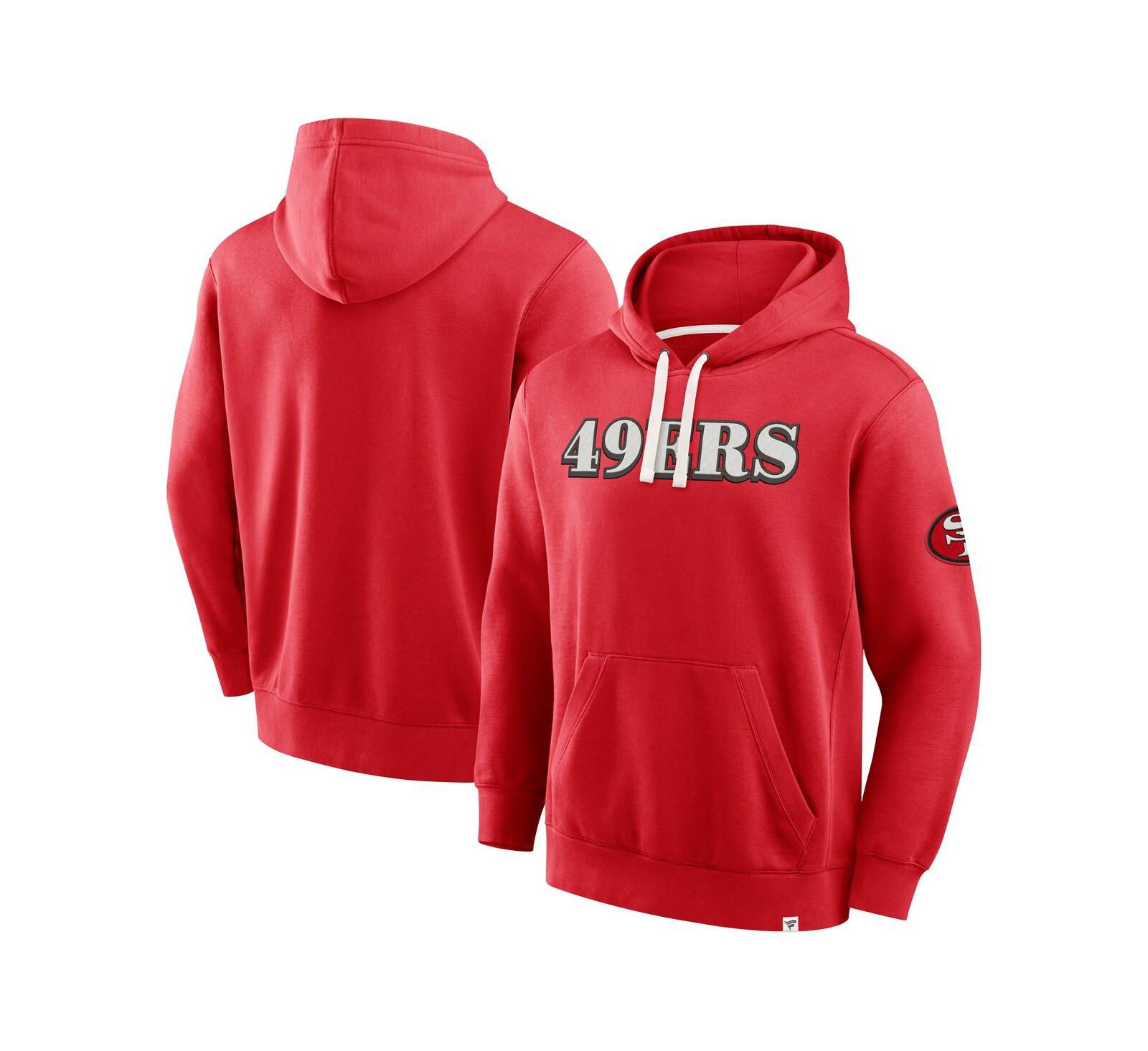 Fanatics Мужское худи New Horizons Heritage Pullover, цвет Scarlet San Francisco 49ers