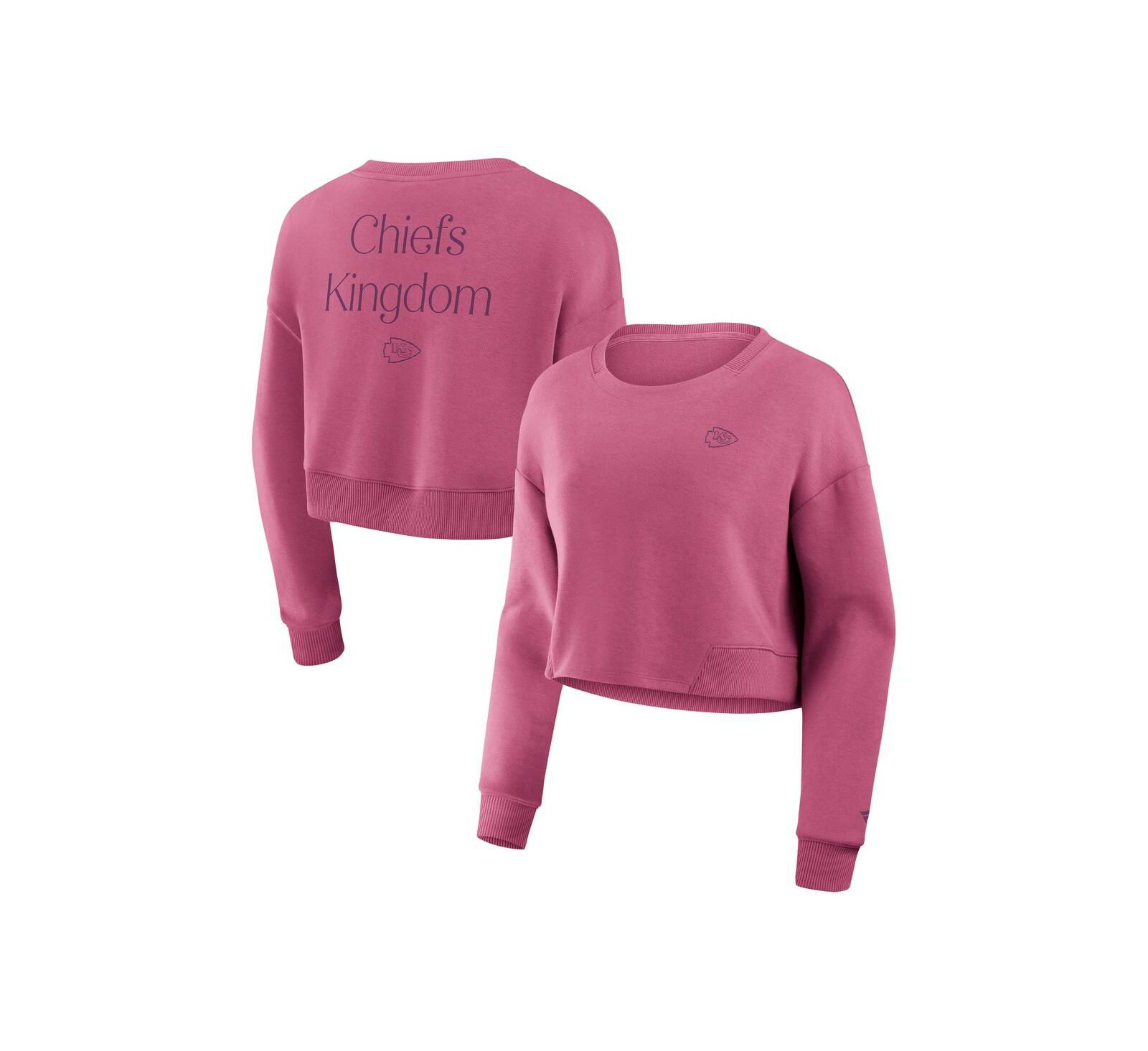 Свитшот Hype and Vice Women's Black Kansas City Chiefs Studio Tri-Blend Cropped Pullover