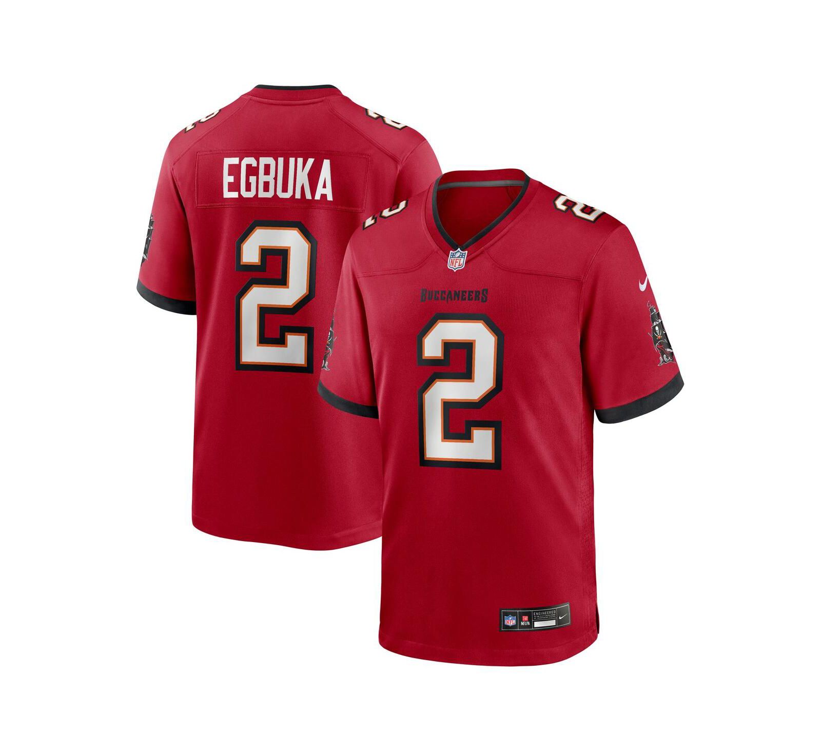 Мужская джерси Nike Emeka Egbuka Red Tampa Bay Buccaneers Team Game