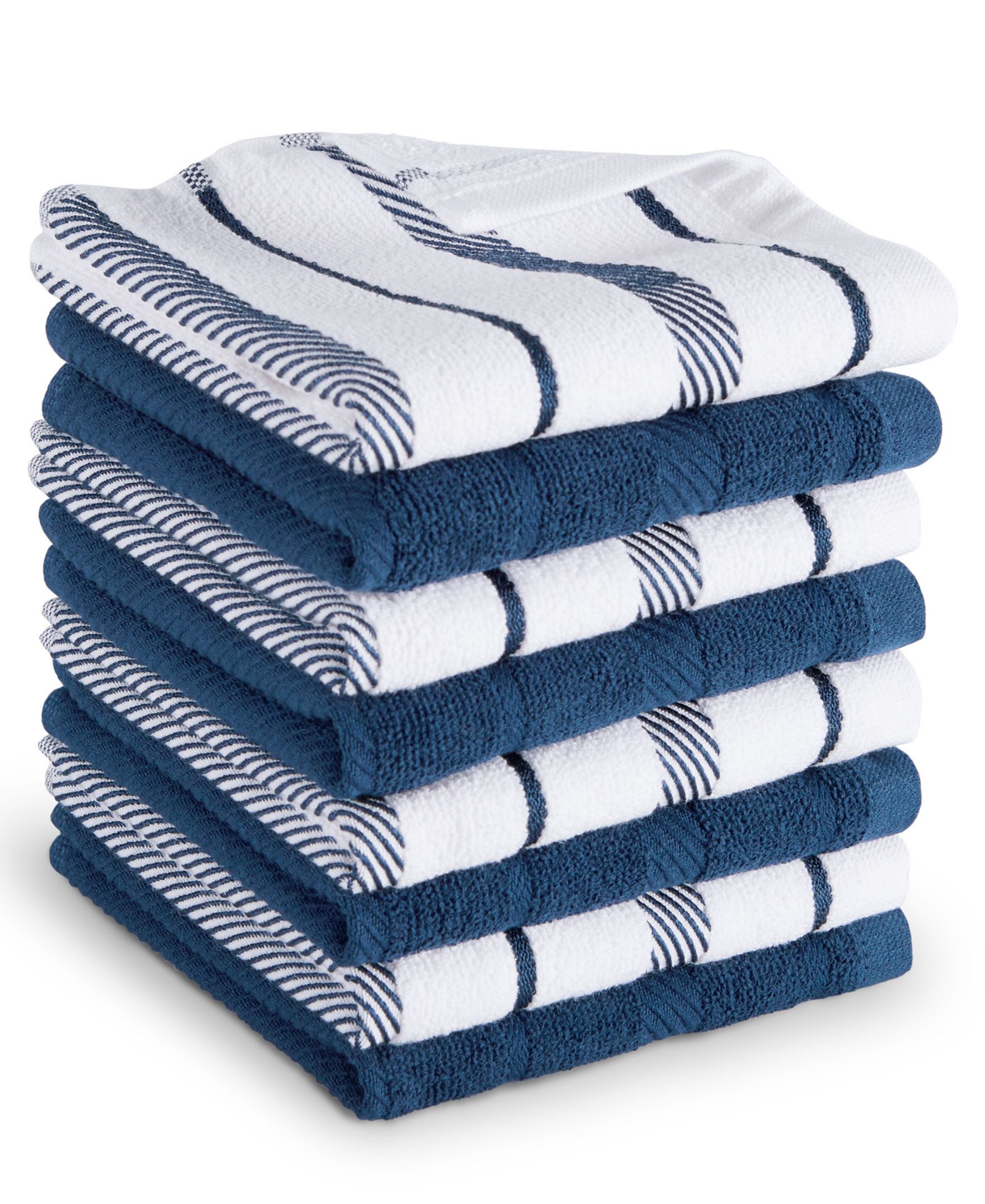 KitchenAid Albany Stripe Dishcloth Set, 8-Pack