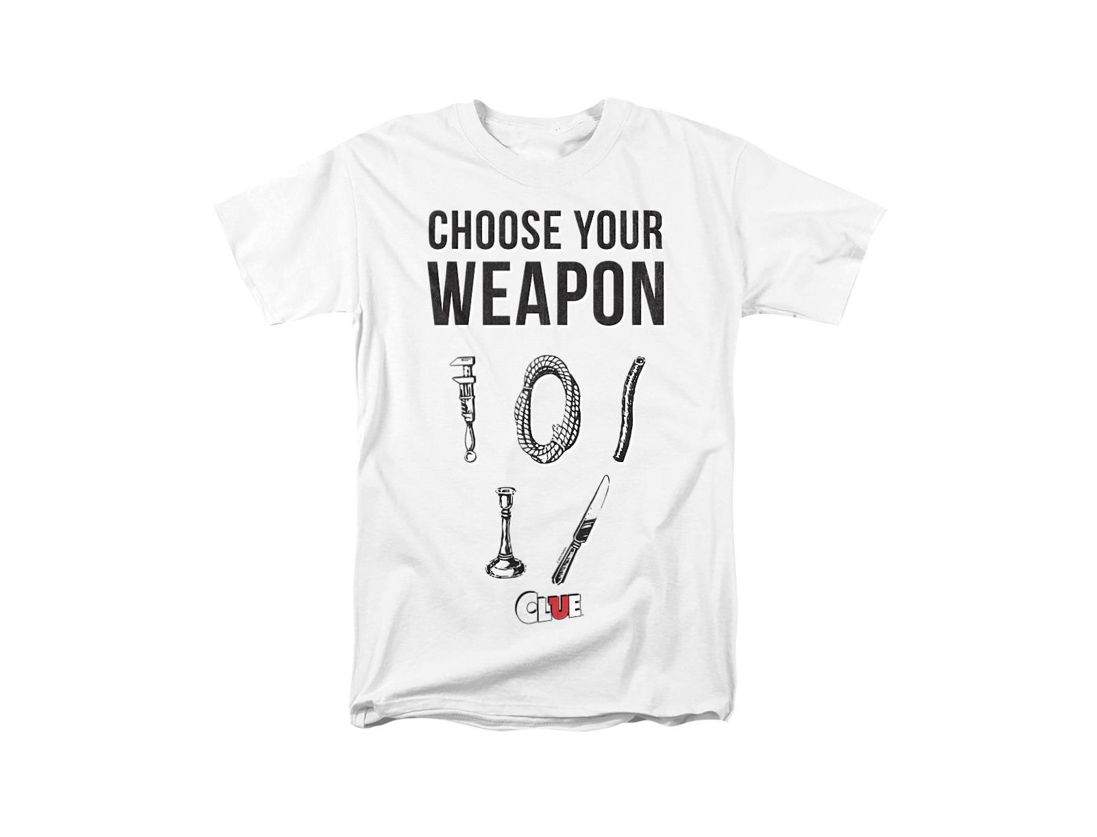 Hasbro+ Big & Tall Clue Choose Your Weapon T Shirt