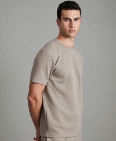 REISS Men's Bradley Interlock-Jersey Crew-Neck T-Shirt