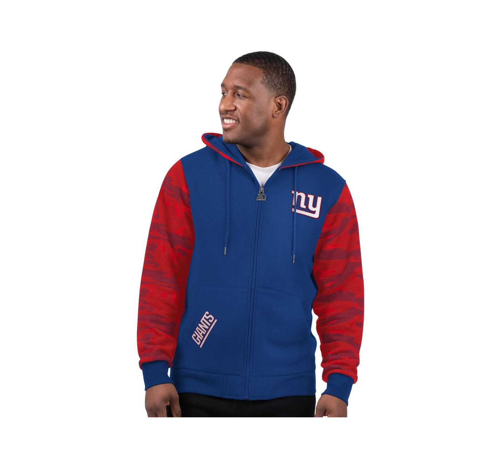 Мужское худи Starter Royal New York Giants Thursday Night Gridiron Full-Zip