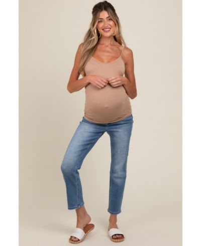 Pinkblush Women's Blue Slim Straight Ankle Crop Jeans