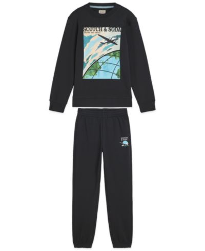 Детский набор SCOTCH & SODA Graphic Crewneck T-Shirt и Jogger