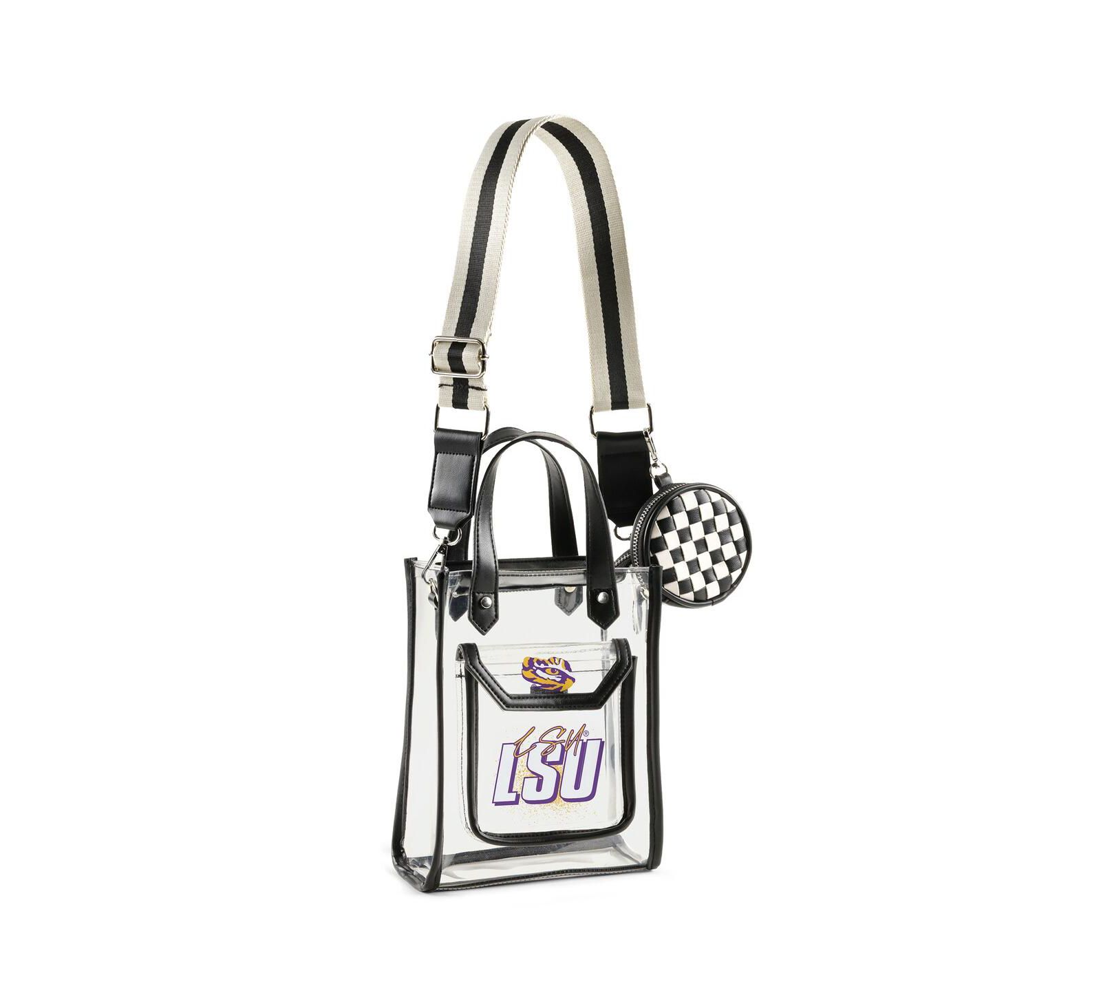 WEAR by Erin Andrews LSU Tigers Clear Stadium Crossbody Purse with Coin Pouch