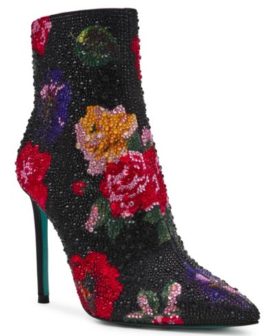 Betsey Johnson Women's Belle Rhinestone Stiletto Heel Booties