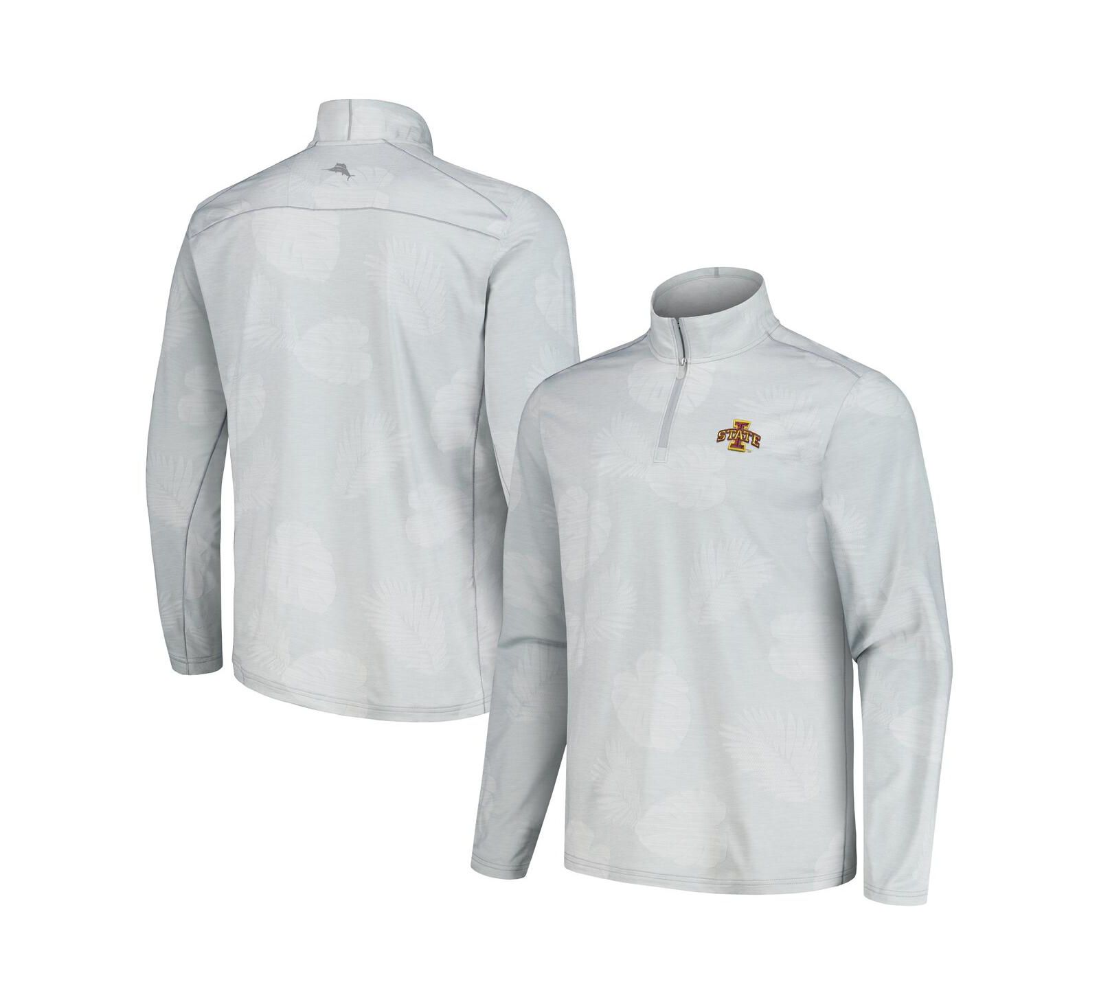 Tommy Bahama Мужская серая куртка Tommy Bahama Iowa State Cyclones Delray Frond IslandZone с полумолнией