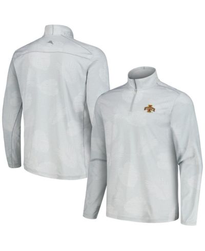 Tommy Bahama Мужская серая куртка Tommy Bahama Iowa State Cyclones Delray Frond IslandZone с полумолнией