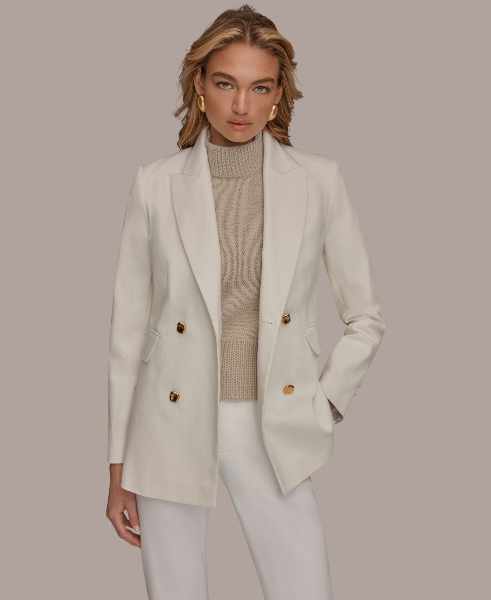 Donna Karan New York Women's Double Breasted Blazer Jacket