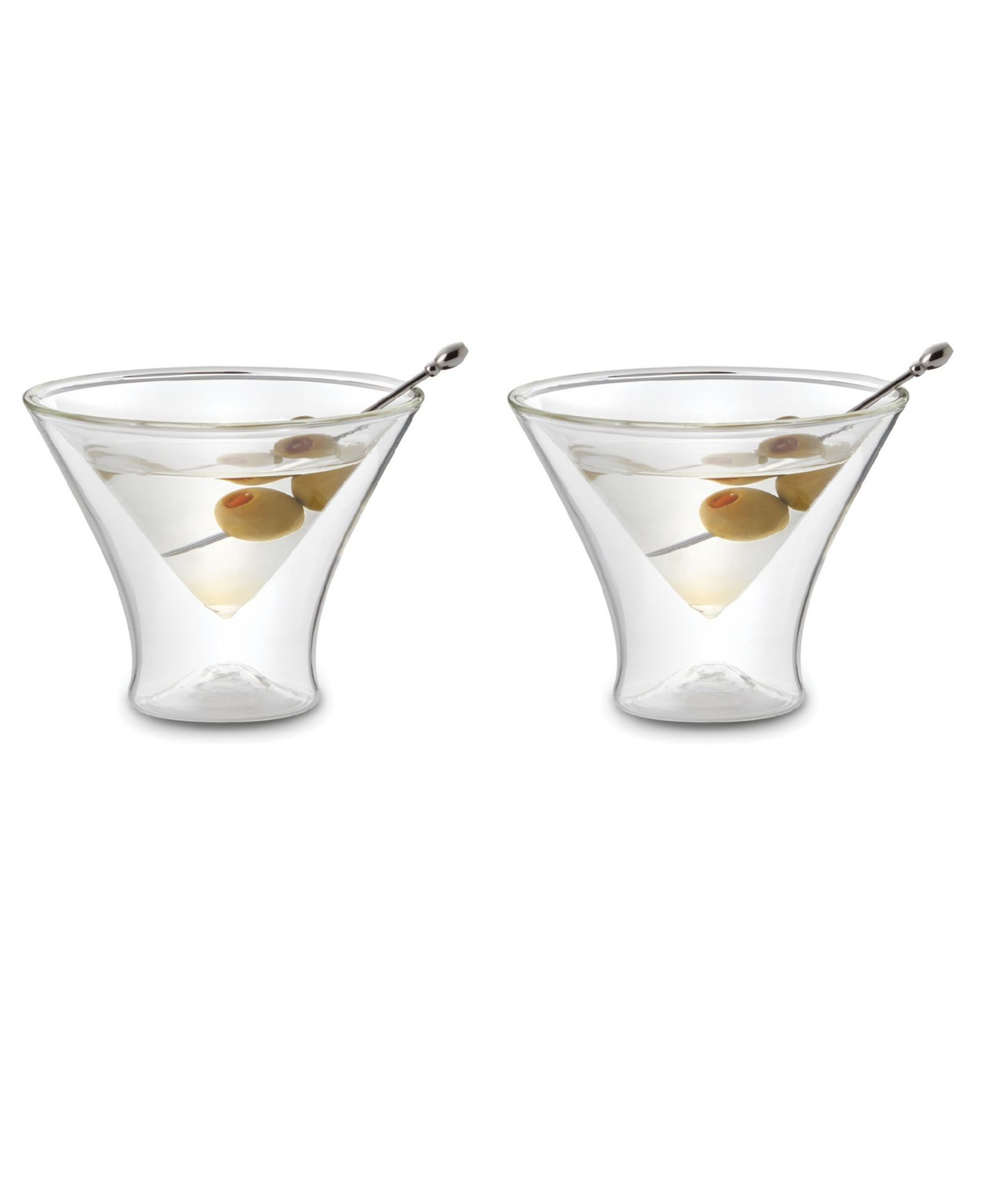 Бокалы для мартини Outset Hand-Blown Stemless, 2 шт.