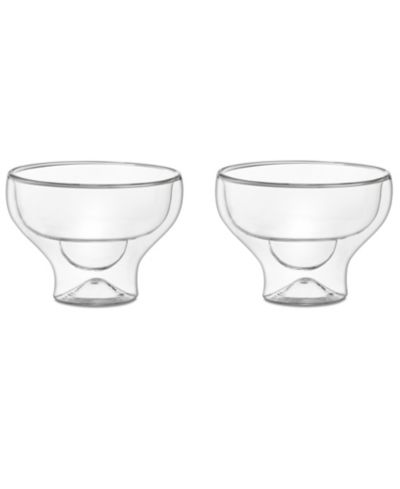 Outset Hand-Blown Stemless Margarita Glasses, Set of 2
