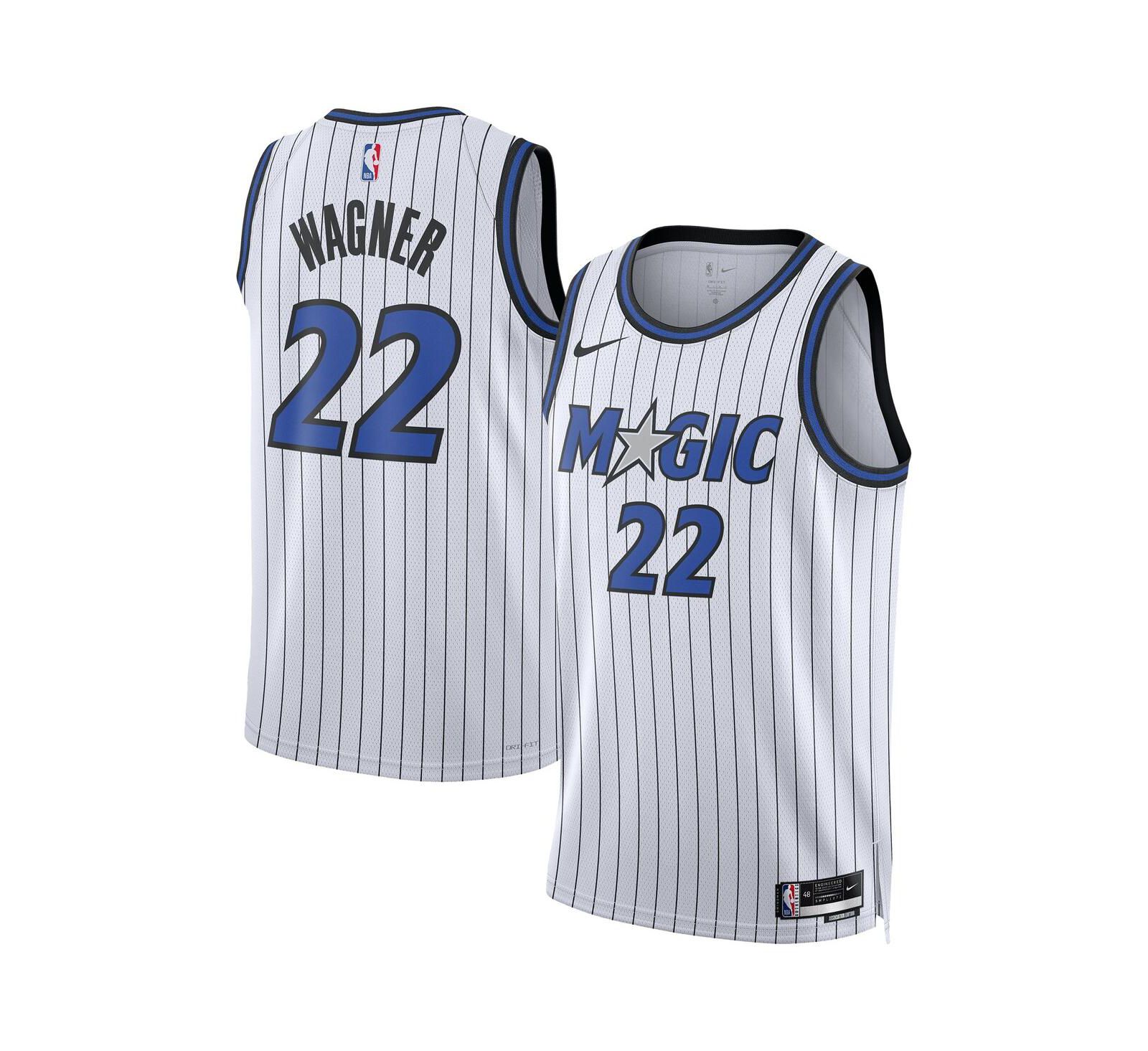 Nike Мужская и женская джерси Franz Wagner Orlando Magic White Swingman