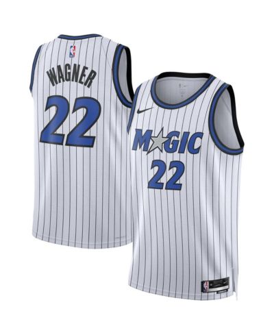 Nike Мужская и женская джерси Franz Wagner Orlando Magic White Swingman