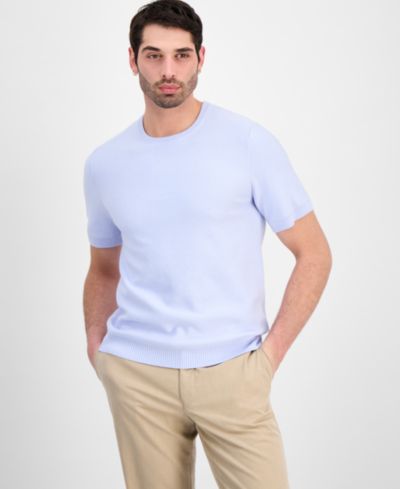Свитер Alfani Men's Oversized Piqué Knit Short-Sleeve