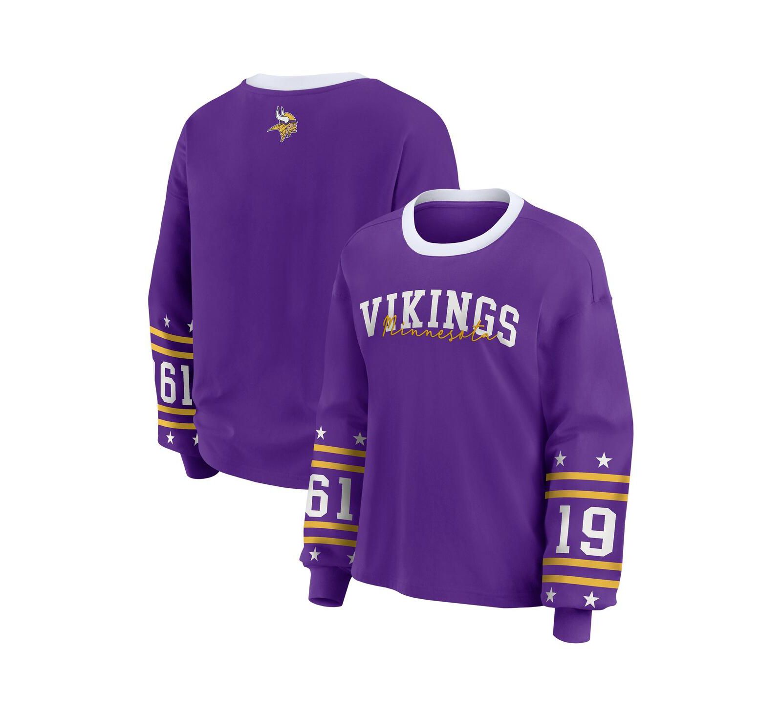 Женская спортивная футболка WEAR by Erin Andrews Minnesota Vikings, фиолетовая, Plus Size