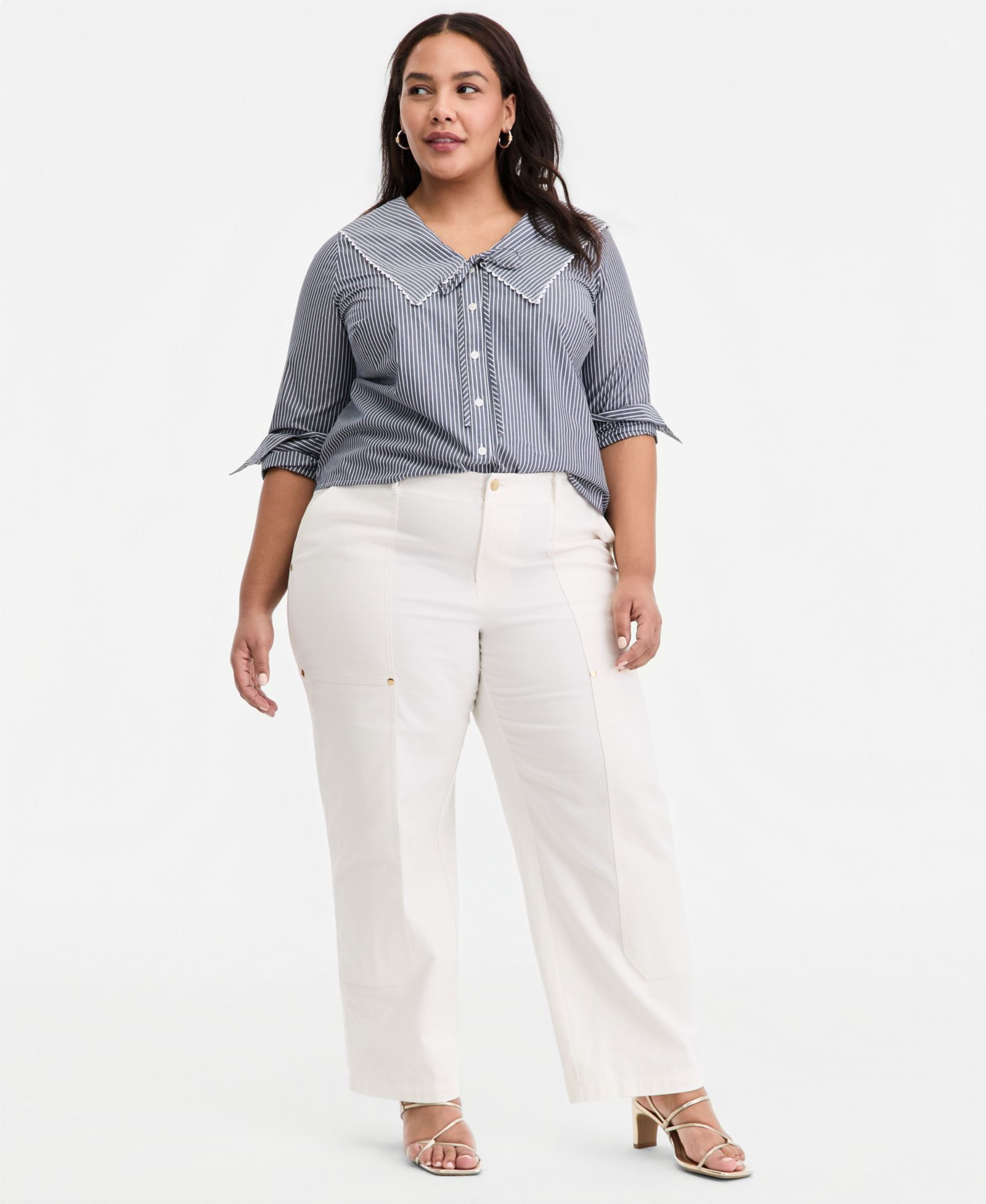 On 34th Женские широкие брюки Utility Straight Leg Plus Size, модные
