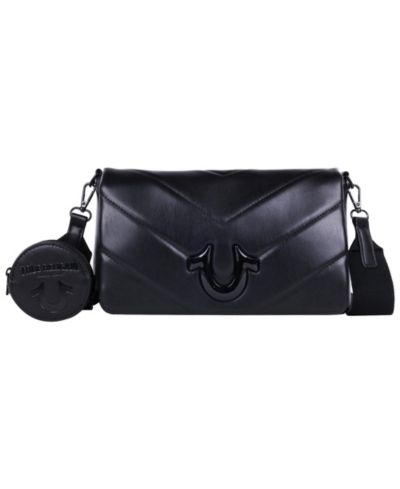 True Religion Quilted Flap Crossbody with Removable Pouch