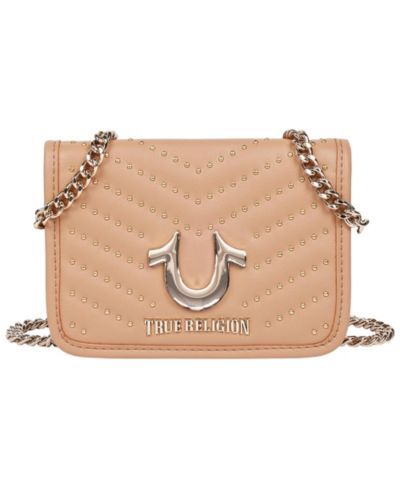 True Religion Horseshoe Multi Stud Flap Crossbody