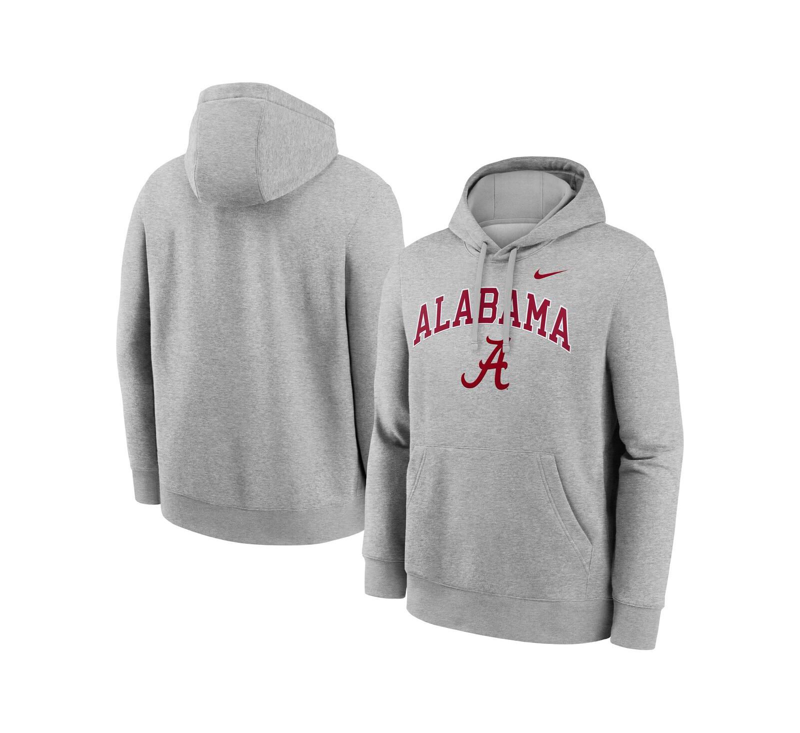 Nike Мужской свитшот-худи Club Fleece Gray Alabama Crimson Tide