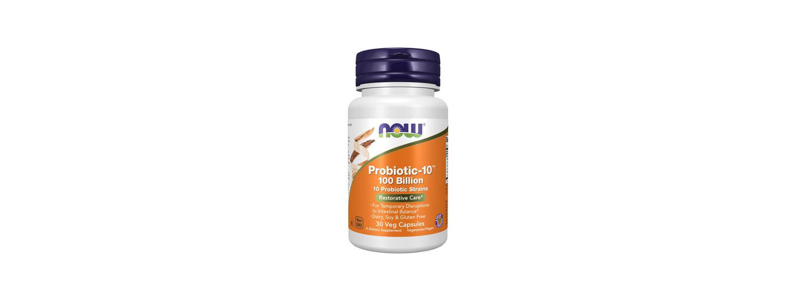 Пробиотик NOW Foods Probiotic-10, 100 Billion, 30 Vcaps