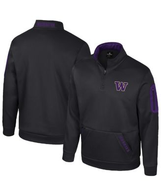 Мужская флисовая куртка Colosseum Washington Huskies Mainframe Quarter-Zip, Black