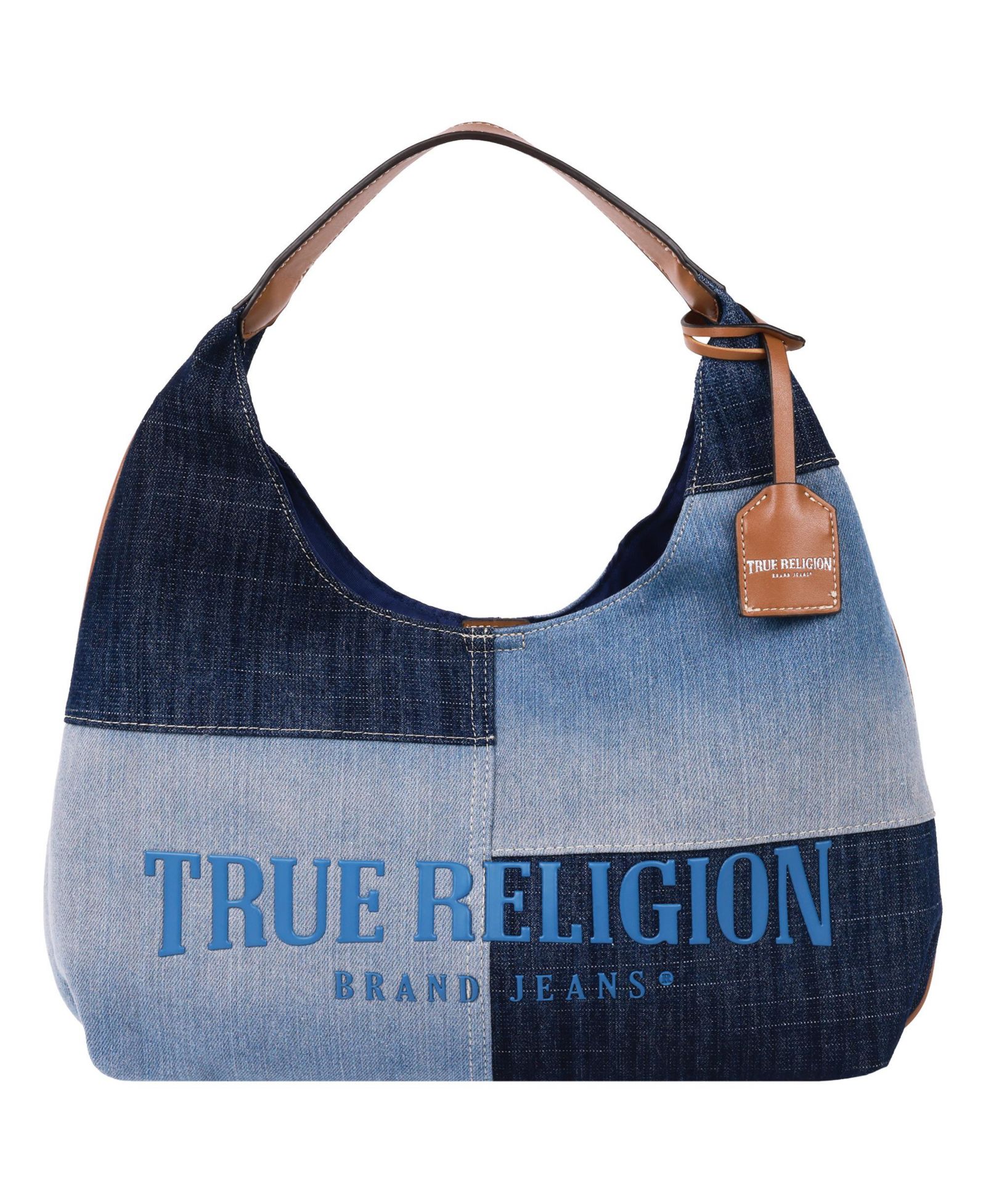 True Religion Patchwork Denim Hobo Bag