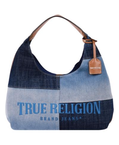 Женская сумка хобо из денима с пэчворком True Religion