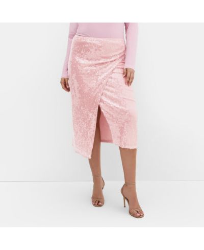 CITY CHIC Plus Size Sequin Midi Skirt
