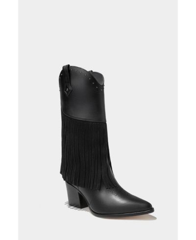 Женские кожаные сапоги Dante Leather Fringe Boots Feelings