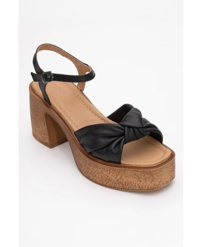 Женские кожаные сандалии Forever & Always Shoes Tily Platform Wedge