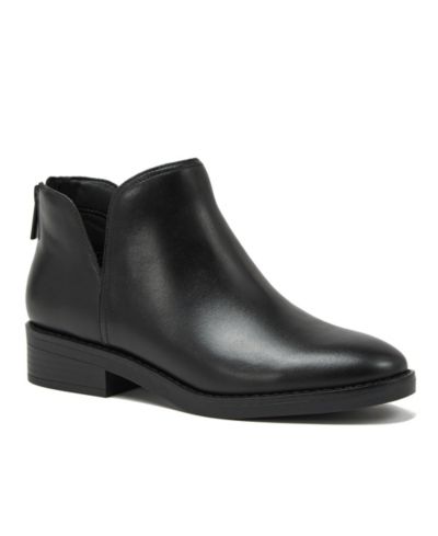 Lands' End Women's Essential Zip Up Ankle Booties