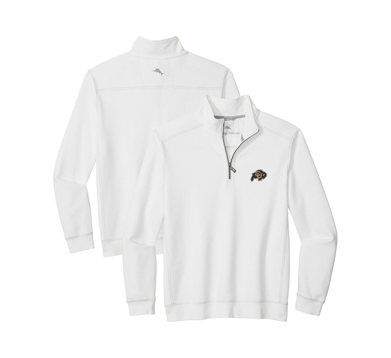 Мужская полумолниевая куртка Tommy Bahama White Colorado Buffaloes Montego Bay